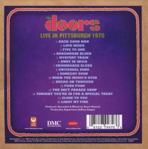 The DOORS – ” Live Pittsburgh Civic Arena 1970 “ | The Fat Angel Sings